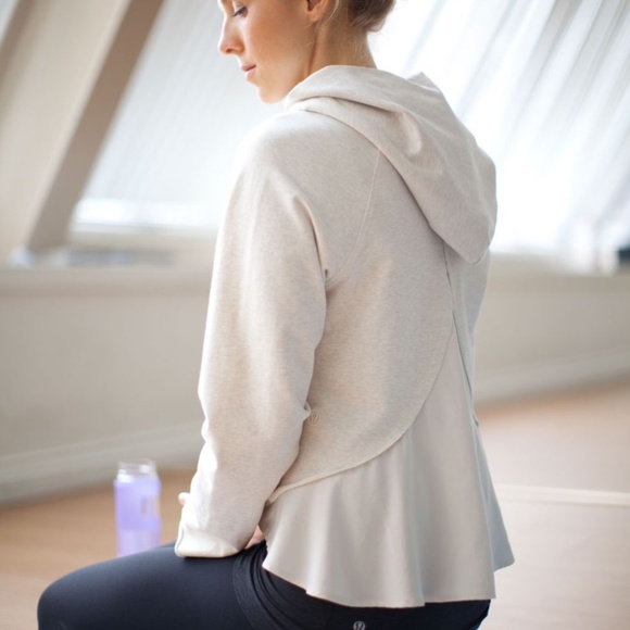 lululemon athletica Tops - Lululemon Pull Me Over Hoodie Cream 4